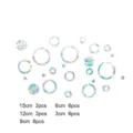 Holographic window stickers rainbow prism glass decals sun catcher static cling film sets. - 24 Rings (RPS002)