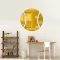 Adesivo murale tennis specchio acrilico oro DIY decorazione casa camera bambini parete - Piccolo - 15 cm / Oro