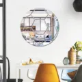 Acrylic football mirror wall sticker DIY decor for kids room, modern reflective wall art. - Small - 15cm / JM590 Silver