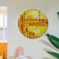 Acrylic soccer mirror wall sticker gold DIY geometric wall decor for kids room home - Small - 15cm / JM590 Gold