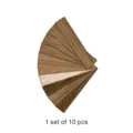 Faux wood grain tile sticker set for DIY wall and floor decoration, total 10 pieces. - DB018 Matte Finish