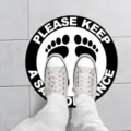 Social distancing floor sticker safety warning sign decal for public areas anti-slip - XG007 5 Sheets