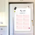 Μagnetικός εβδομαδιαίος πίνακας whiteboard για ψυγείο, σβήσιμο σημειωματάριο. - CT008-A4