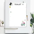 Magnetisches Whiteboard für Kühlschrank, süße To Do Liste Notiztafel mit Stift und Radierer. - CT010-A4