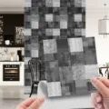 Adesivo murale a mosaico impermeabile piastrelle grigie vintage cucina decorazione casa - 10x10cm: confezione da 20 / CRY021