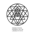 Acrylic geometric sacred geometry wall sticker, modern home decor sign, S M L sizes available. - S / JM1051 Black