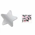 3D acrylic star mirror wall sticker and cute face expression stickers set detail view. - Star / S