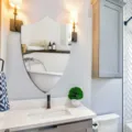 Shield Shaped Wall Mirror Modern Decorative Mirror for Bathroom Vanity and Home Decor - JM712