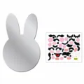 Hasen Acryl Spiegel Wandaufkleber mit DIY Gesichtsausdruck Aufkleber Wohndeko Detail - Kaninchen / S