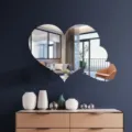 Heart speech bubble wall mirror home decor aesthetic acrylic mirror sticker living room - JM711