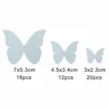 3D Pearlized Paper Butterfly Wall Stickers Set Decorative DIY Art Decor for Home 48pcs - Pearlescent Paper Butterflies Style D: 48 Pcs / Ice Blue