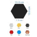 Hexagon acrylic mirror wall sticker DIY home decorative 3D self-adhesive mirror 15cm - XL：15cm