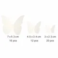 3D pearlescent paper butterfly wall sticker set, 48pcs in three sizes for home decor DIY. - Pearlescent Paper Butterflies Style D: 48 Pcs / Ivory