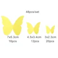 3D pearl paper butterfly wall stickers set 48pcs, various sizes for home decor. - Pearlescent Paper Butterflies Style D: 48 Pcs / Emerald Star