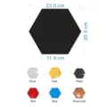 Hexagon acrylic mirror wall sticker DIY home decorative 3D self-adhesive wall art decor - 23cm