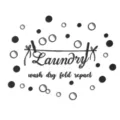 Acrylic mirror wall sticker laundry wash dry fold repaet home decor wall decal art design - JM801 / Black