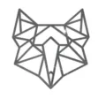 Geometric animal wall sticker acrylic mirror modern home decor wall art design sticker. - Wolf Head / L / Gold