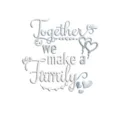 Adhesivo de pared espejo acrílico Together we make a Family decoración del hogar 3D - Plateado