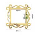 Decorative acrylic mirror wall sticker with vintage frame design, sized 150x150mm for home decor. - Gold