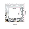Acrylic mirror wall sticker switch surround decorative square reflective panel 150x150mm - Gold
