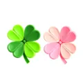 Vierblättriger Klee Magnet Verschlussclip, niedlicher Snackbeutel Clip und Kühlschrankmagnet. - 2 Stück/Set / Grün + Rosa
