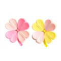 Clover magnetic sealing clip, pink and yellow color variant, cute snack clip & fridge magnet. - Pink and Yellow