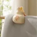 Pince à linge coupe-vent en forme de gourde pour couettes et vêtements, fixation antidérapante. - Jaune lait