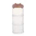 Tragbarer mehrschichtiger stapelbarer Behälter mit süßem Bärendeckel für Babysnacks. - 3-Schicht / Braun