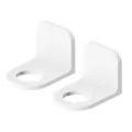 Supporto murale bianco per bagnoschiuma senza foratura, staffa da bagno in plastica semplice, 2 pz. - 2 pezzi/confezione / Bianco