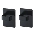 Professionele set van twee sterke zwarte magnetische haken voor koelkast en deur opslag - 2 Stuks/Set / Zwart