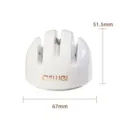 Household kitchen suction cup knife sharpener tool portable white color size 51.5x67mm - Cream