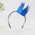Blaues Glitzer Kronen Haarband Kinder Party Haarreif glänzendes Kostüm Haarschmuck - Blau