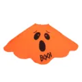 Halloween orange fantôme cape costume fête drôle cape avec visage effrayant impression texte - Cape à enfiler - orange