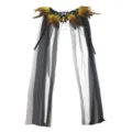 Halloween feather cape mesh lightweight black shawl witch cosplay costume variant item - Gold