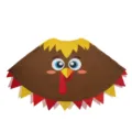 Cape de costume de dinde pour fête d'Halloween Thanksgiving, drôle de manteau de vacances. - Cape à enfiler - marron modèle A