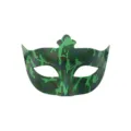 Maskerade Maske in Tarnoptik halbes Gesicht fur Halloween Party und festliche Kostumverstaltungen. - Camouflage spitz zulaufend - Grün Modell A