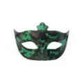 Grüne Camouflage Halbgesicht Maskerade Maske, stilvolle Party Kostüm Requisite für Halloween. - Camouflage spitz zulaufend - Grün Modell B
