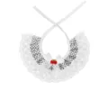 Cute lace pet bib collar with polka dots and red cherry decor for cats and small dogs variant - Red Cherry / White Polka Dot