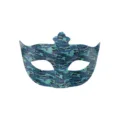 Blaue Tarnung Maskenball Maske für Halloween Party, Halbgesicht Verkleidung Kostüm Requisiten. - Camouflage spitz zulaufend - Grün Modell C