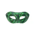 Grüne Maskerade Halbgesicht Maske mit Tarnmuster für Halloween Party und Kostümfest. - Verdickt flach zulaufend - Grün Modell A