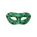 Grüne Camouflage Halbgesicht Maske für Halloween Party, Karneval und Kostüm Feiern. - Verdickter Flachkopf - Grünes Modell B