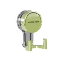 Gancio a ventosa senza perforazione a parete resistente plastica trasparente bagno stoccaggio - Double Hook / Verde