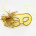 Masque de Mascarade en Dentelle Fleur Or Fête d'Halloween Costume Sexy Accessoire Fête - Masque avec fleur latérale - doré