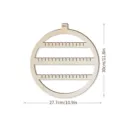 Espositore per gioielli rotondo in legno, supporto orecchini multistrato, organizer 30x27.7cm. - Stile Circolare Cavo(MZ046) / Pannello in Legno Spesso 5mm (30x27.7cm)