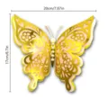 3D 4-layer pearlescent paper butterfly wall sticker with pearls, large size 20x17cm decor - HB041 Style A / S
