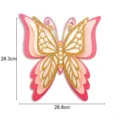 Large 3D layered hollow butterfly wall sticker pearl paper for wedding party home holiday decor - HB022 Style A / L