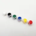 6-farbiger Acrylfarben-Dosen-Set, kleine Pigmentbehälter für DIY Malerei und Basteln. - 3ml Stil B 6-Becher Farbstreifen