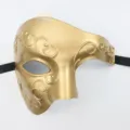 Venetiaans Gouden Masquerade Masker Mannen Half Gezicht Kostuum voor Halloween Feest - Fantoom - goud