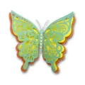 3D four-layer hollow pearlescent paper butterfly wall sticker with pearl detail for home decor. - HB041: Style B