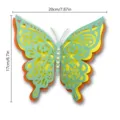 Detailed view of the colorful 4-layer hollow pearl paper butterfly wall sticker decor. - HB041 Style B / S